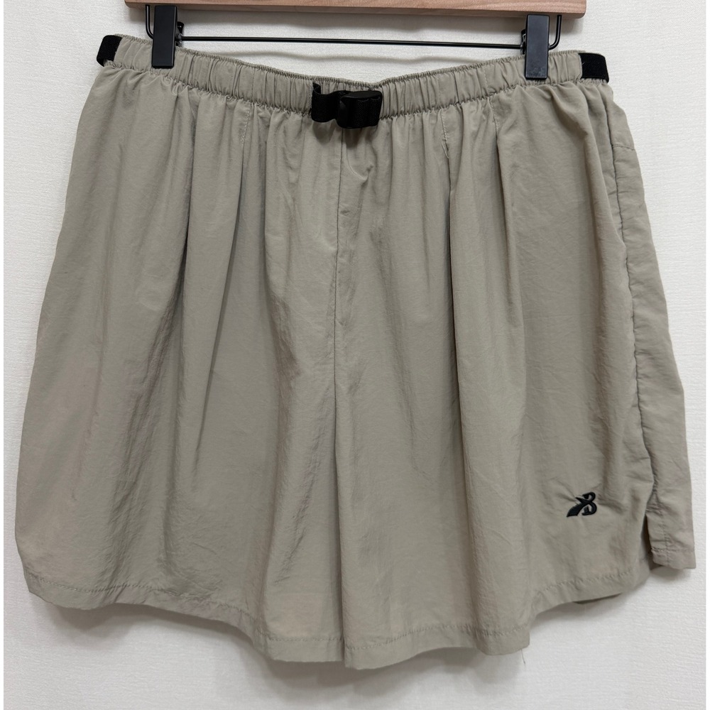 Brooks Running Shorts Mens XL Beige Nylon Hiking Athletic Belted Gorpcore